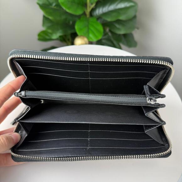 💎✨Authentic Gucci Long Wallet Sherry Line Guccissima Black Leather - Picture 5 of 6